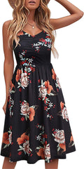 Casual Dresses for Women Sleeveless Cotton A-Line Sundress - Pockets