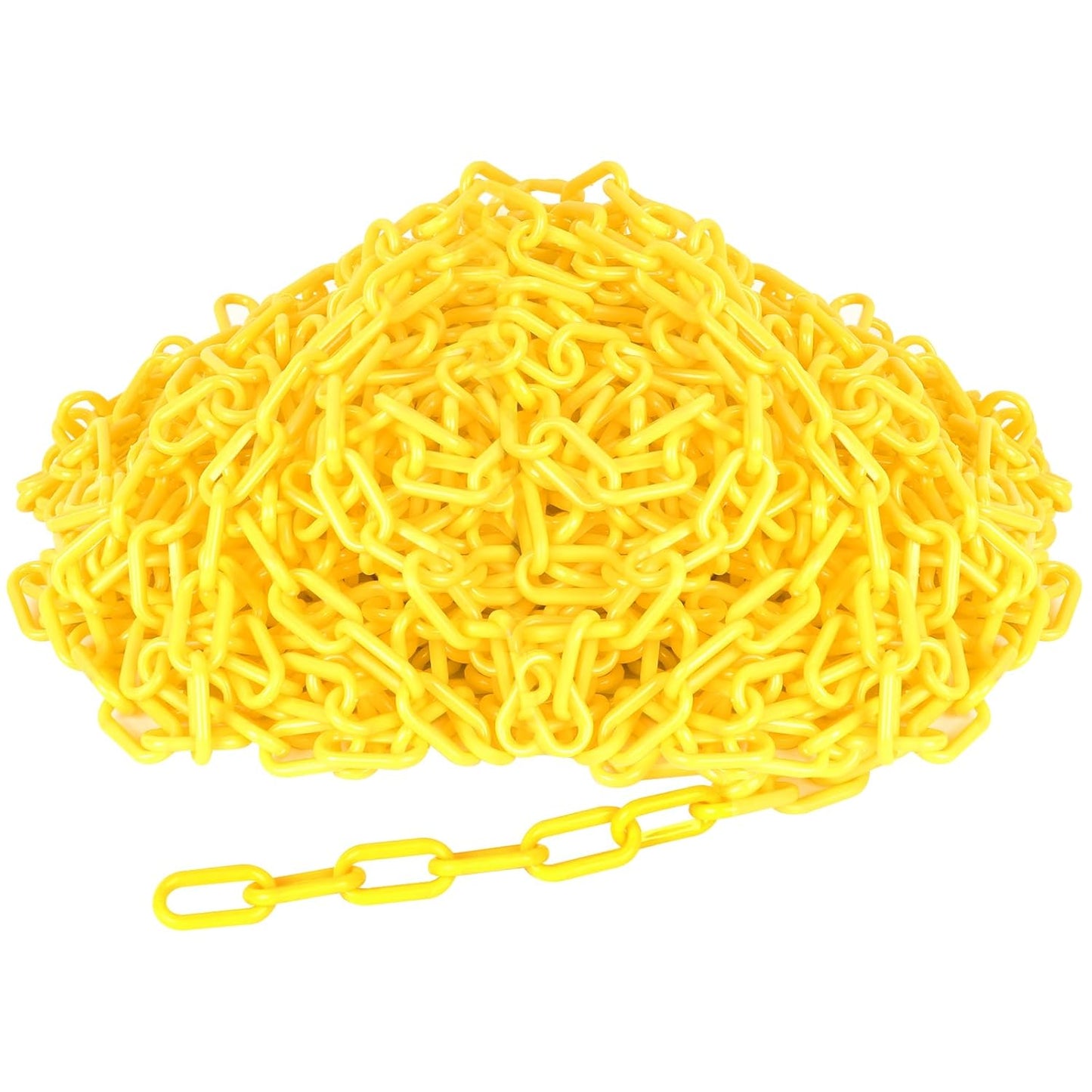 200FT Yellow Plastic Chain for Crowd Control and Safety Barriers