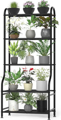 5-Tier Metal Plant Stand Indoor Outdoor - Tall Space-Saving Shelf