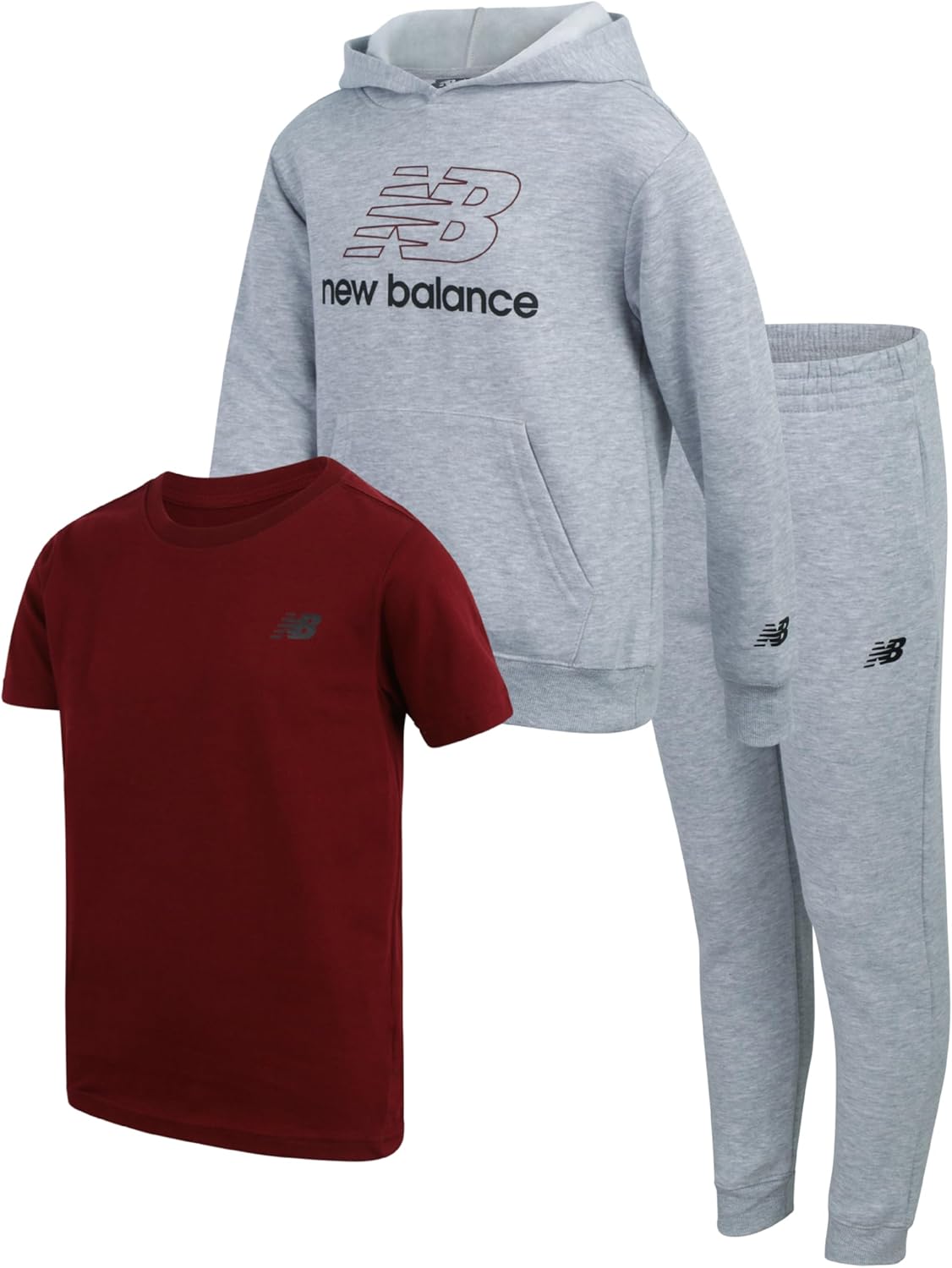 New Balance Boys' Joggers Set - 3 Piece Activewear for Kids
