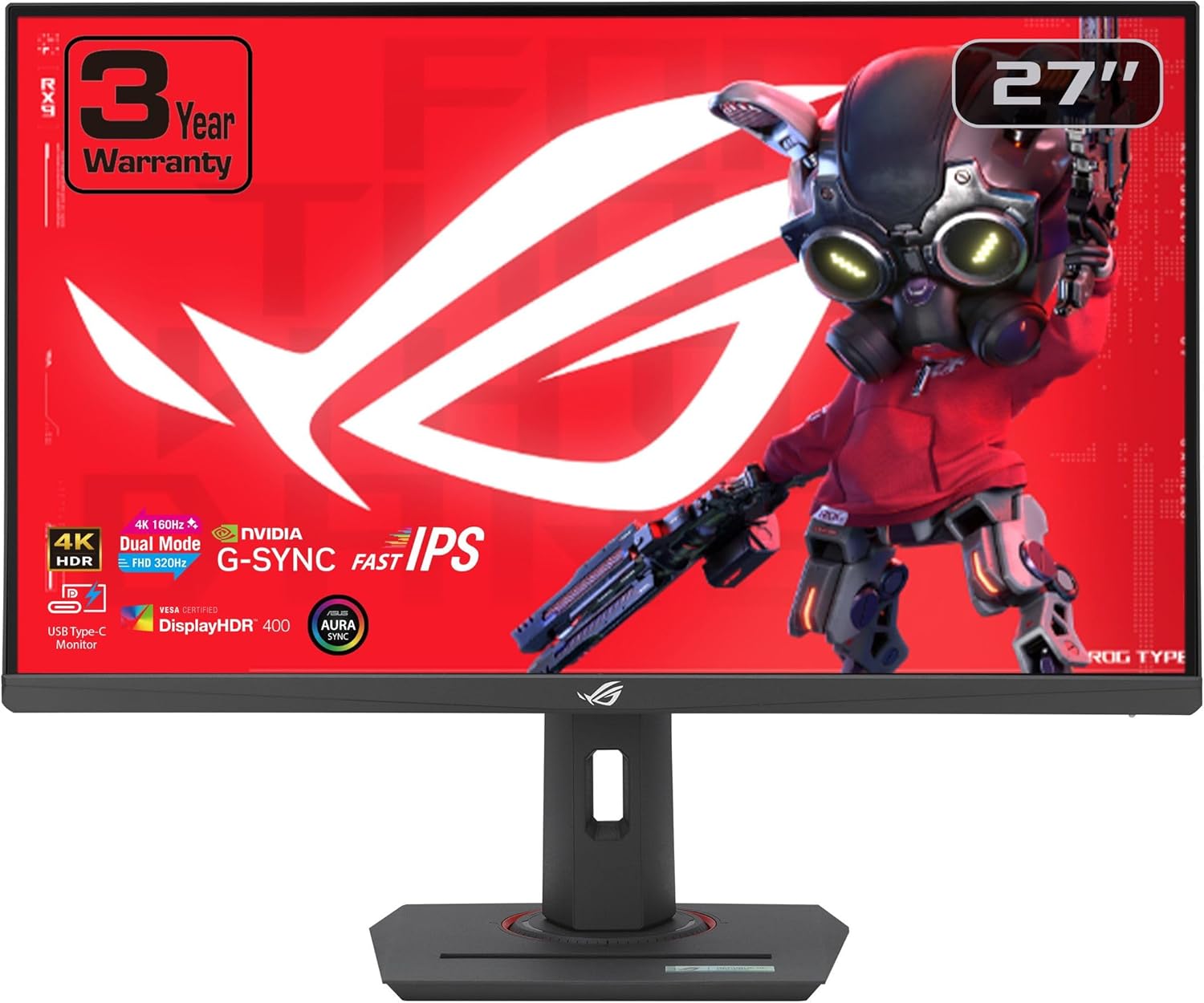 ASUS ROG Strix 27 4K HDR Gaming Monitor - Ultimate 160Hz Refresh Rate