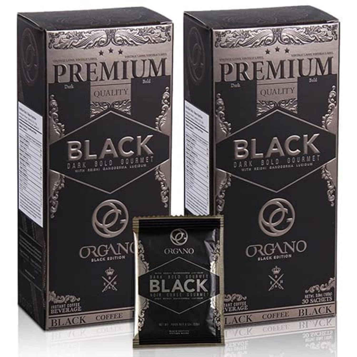 ORGANO Gourmet Black Coffee with Ganoderma Lucidum - 60 Sachets