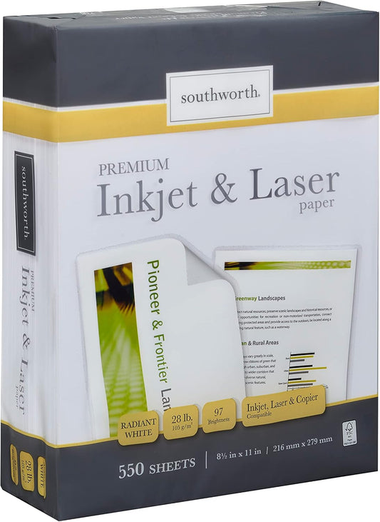550 Sheets Radiant White Paper by Southworth