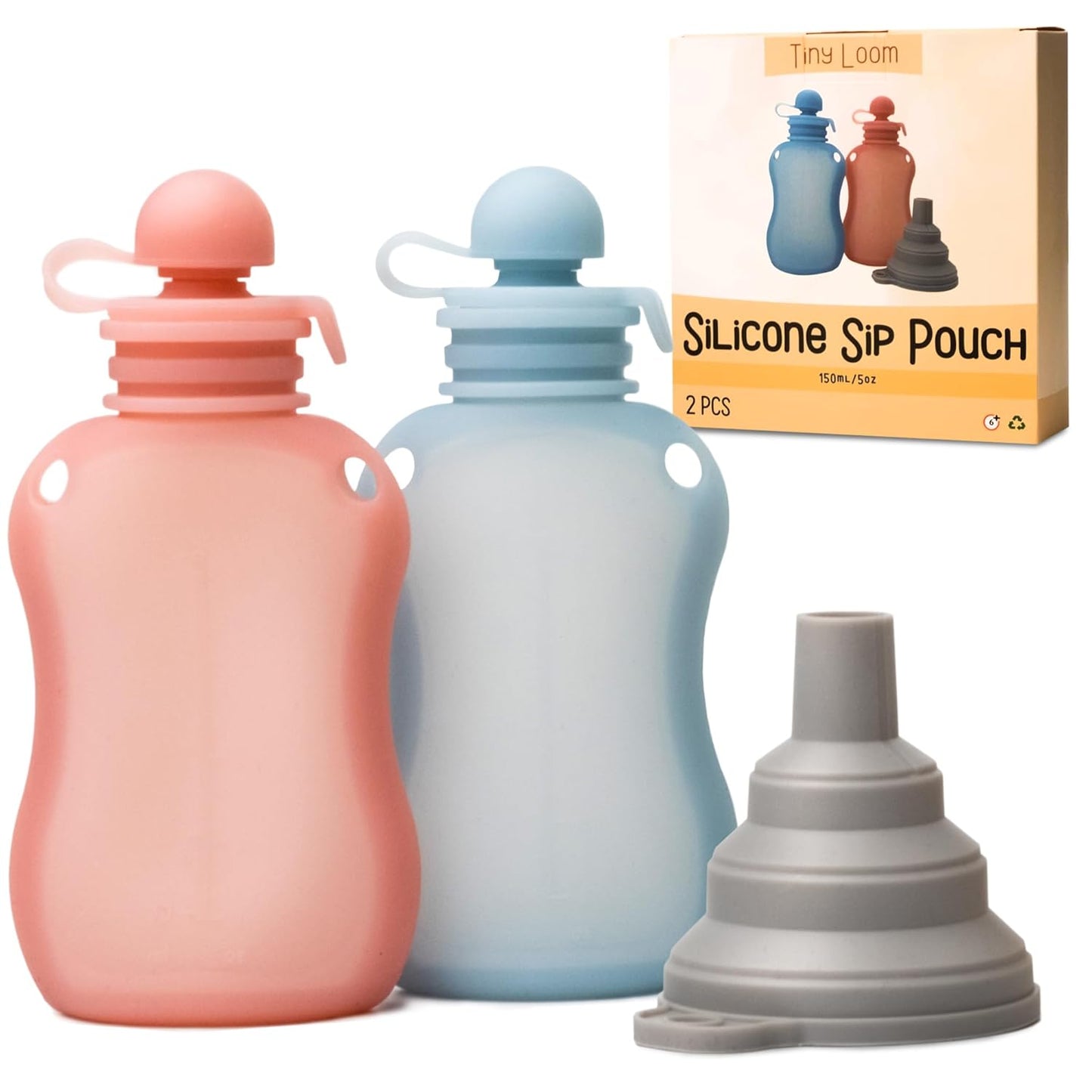 Silicone Baby Food Pouches - Mess-Free Storage & Feeding