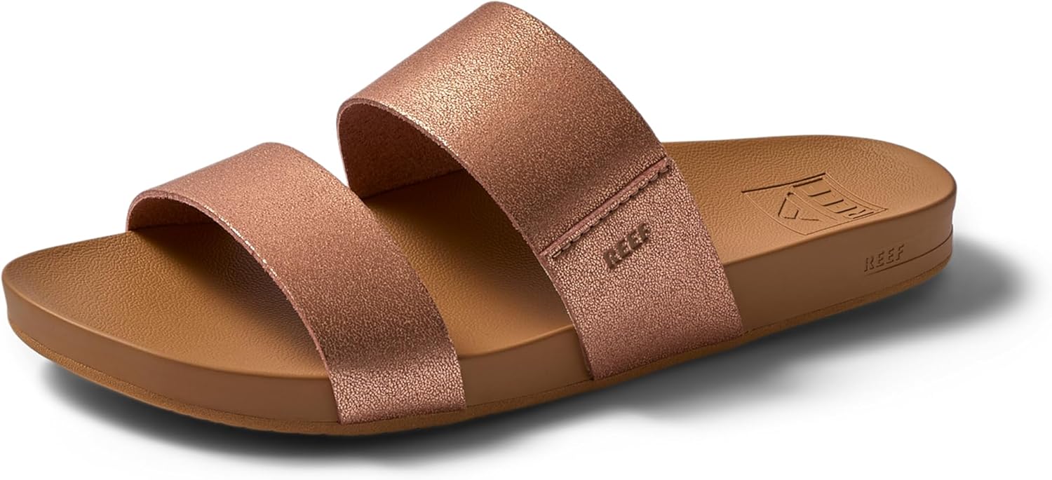 Cushion Vista Women's Fashion Slide Sandal with Vegan Leather