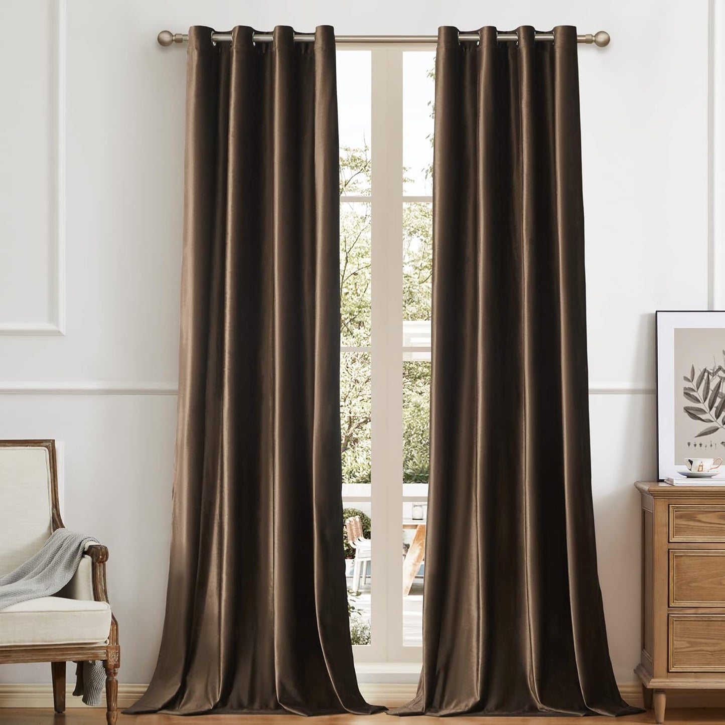 Luxurious Velvet Blackout Curtains for Living Room and Bedroom
