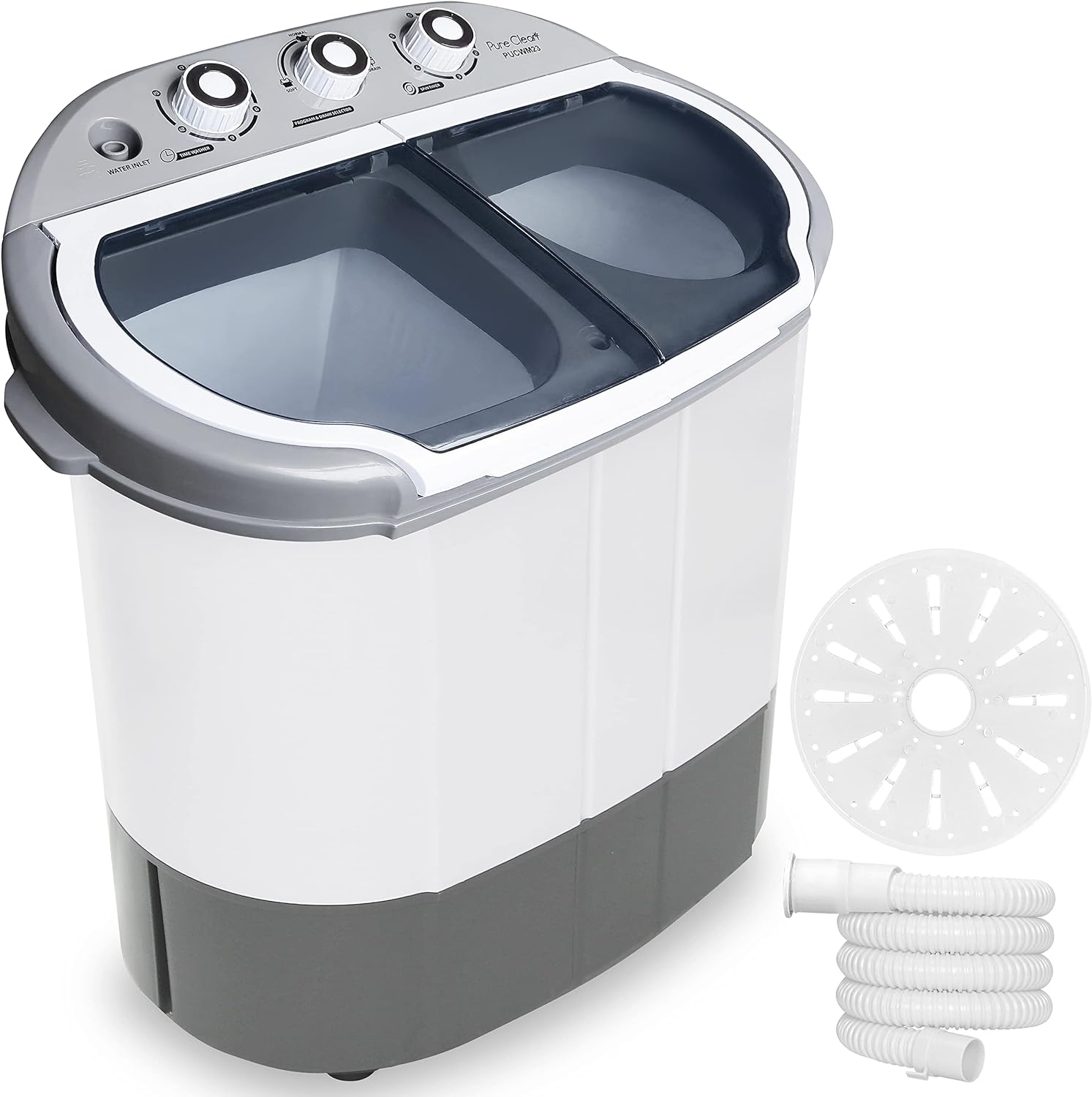 Pyle Portable Mini Washer & Dryer - Compact 2-in-1, 11lbs Capacity, Spin Cycle - Ideal for Small Loads