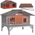 GUTINNEEN Heated Cat House for Outdoor Cats with Insulation