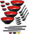 4 Noodle Bowls Set for Authentic Asian Cuisine Enjoyment