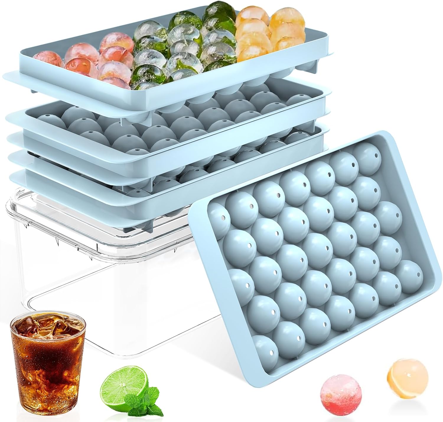 BPA-Free Round Ice Tray Set by DclobTop