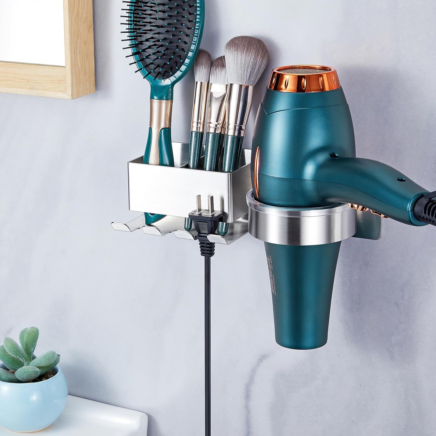 Oukimly Stainless Steel Hair Dryer Holder
