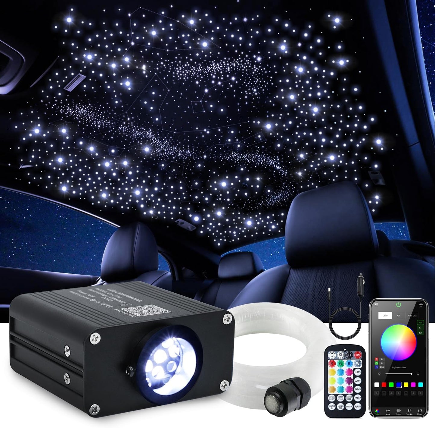 16W Car Home Starlight Headliner Kit with Twinkle Effect