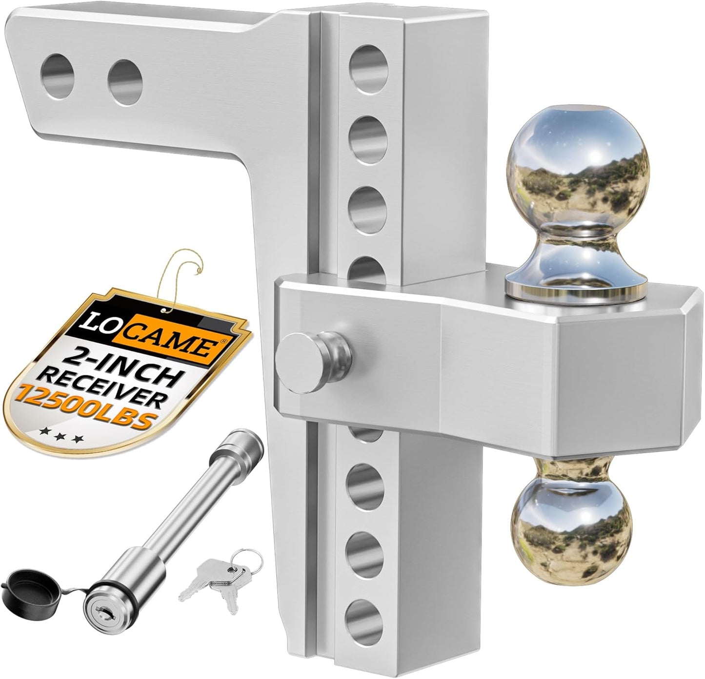 LOCAME Adjustable Trailer Hitch for Heavy Duty Trucks and RVs