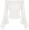 Scarlet Darkness Renaissance Off Shoulder Bell Sleeve Shirt - Elegant