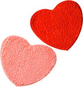 Valentine Heart Shaped Rug 2 Pack - Soft Chenille Love Mats