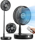 Koonie 12-inch Foldaway Portable Fan - Cordless Oscillating Comfort