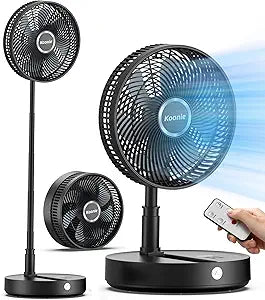 Koonie 12-inch Foldaway Portable Fan with Remote Control