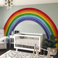 Fabric Large Rainbow Wall Decals Peel and Stick - Colorful Kids Decor