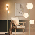 3 Globe Vintage Floor Lamp - Mid Century Modern Standing Lamp