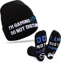 Gamer Socks and Beanie Hat Set - Funny DO NOT DISTURB Gamer Gift