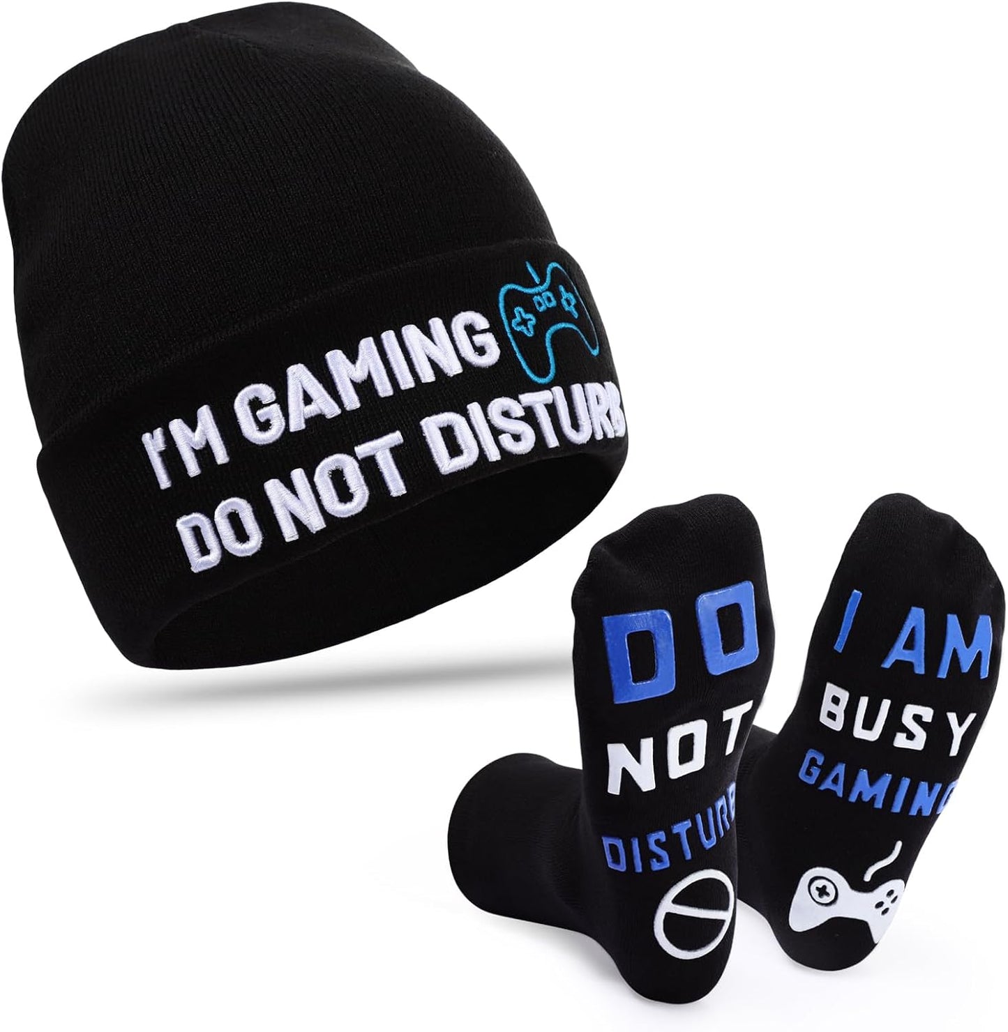 MEJORMEN Gamer Socks & Beanie Set - Perfect Gift for Gamers!