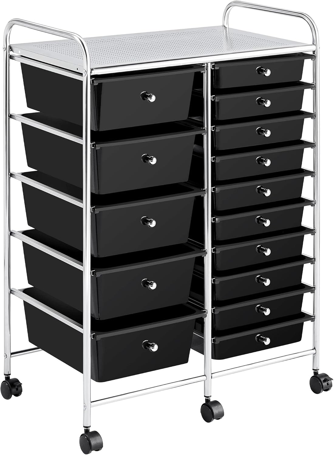 15 Drawer Rolling Storage Cart for Home and Office Organization