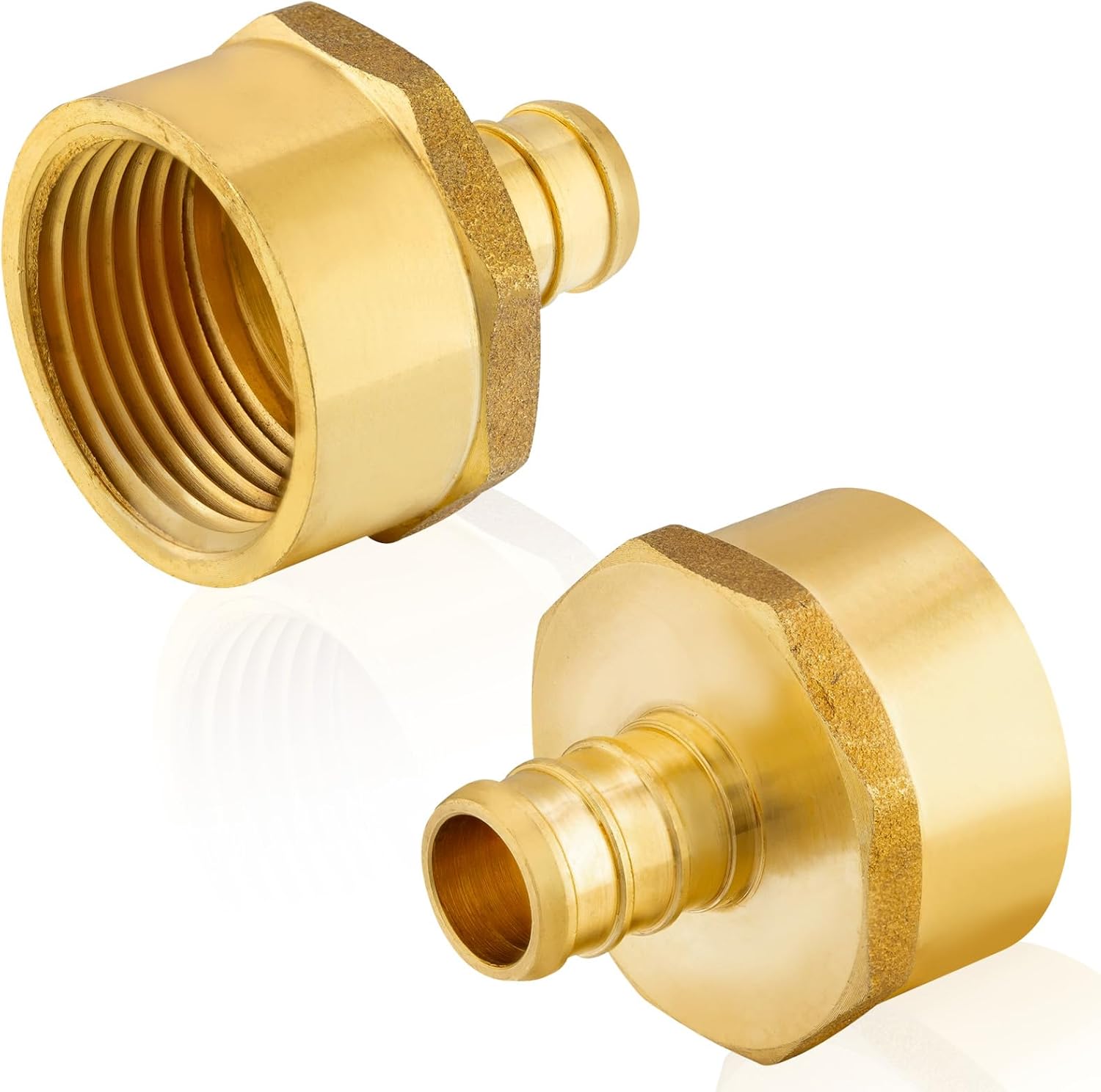 50-Pack PEX Fittings, 3/4in PEX x 1in Female NPT Brass Adapter