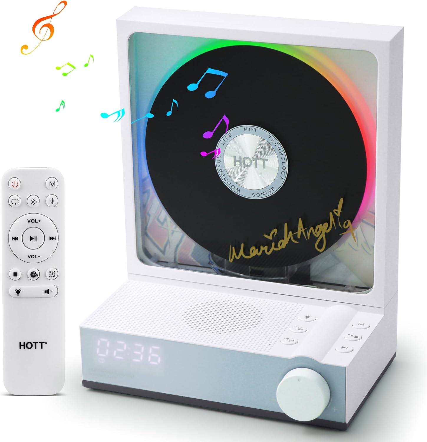 HOTT Bluetooth CD Player - Immersive Sound & Lights! – GearMustHave