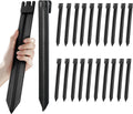 20Pcs 10in Metal Landscape Edging Stakes - Heavy-Duty Ground Stakes