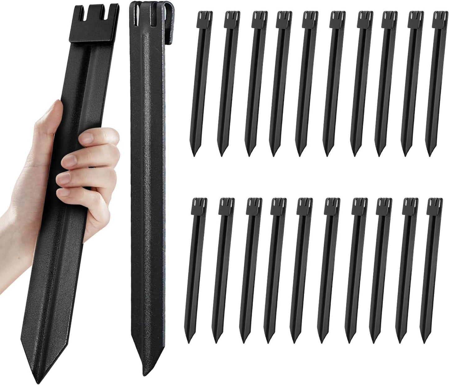 20Pcs 10Inch Metal Landscape Edging Stakes for Garden Use