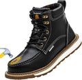 KELODON Waterproof Steel Toe Work Boots 6in Moc Toe - Durable Comfort