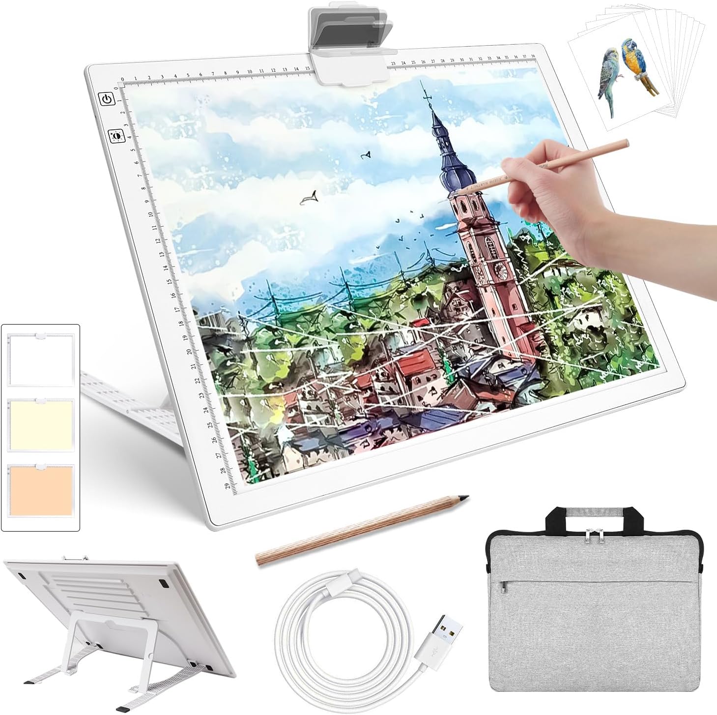 Rechargeable A3 Diamond Art Light Board for Tracing and Drawing
