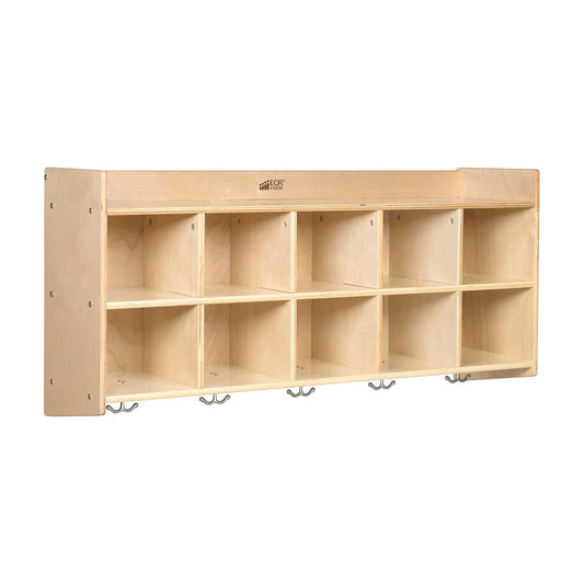 ECR4Kids 10-Section Hanging Coat Locker for Classroom Storage