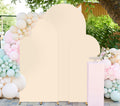 Spandex Fitted Arch Backdrop Cover Set of 3 Beige - Stretchy Wedding