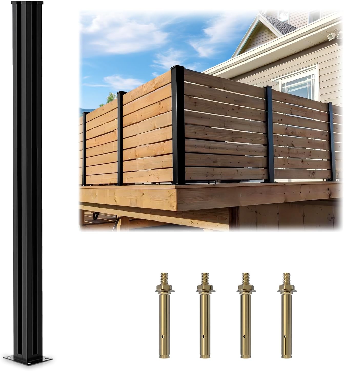 45in Aluminium Alloy Fence Post for Stylish Outdoor Enclosures
