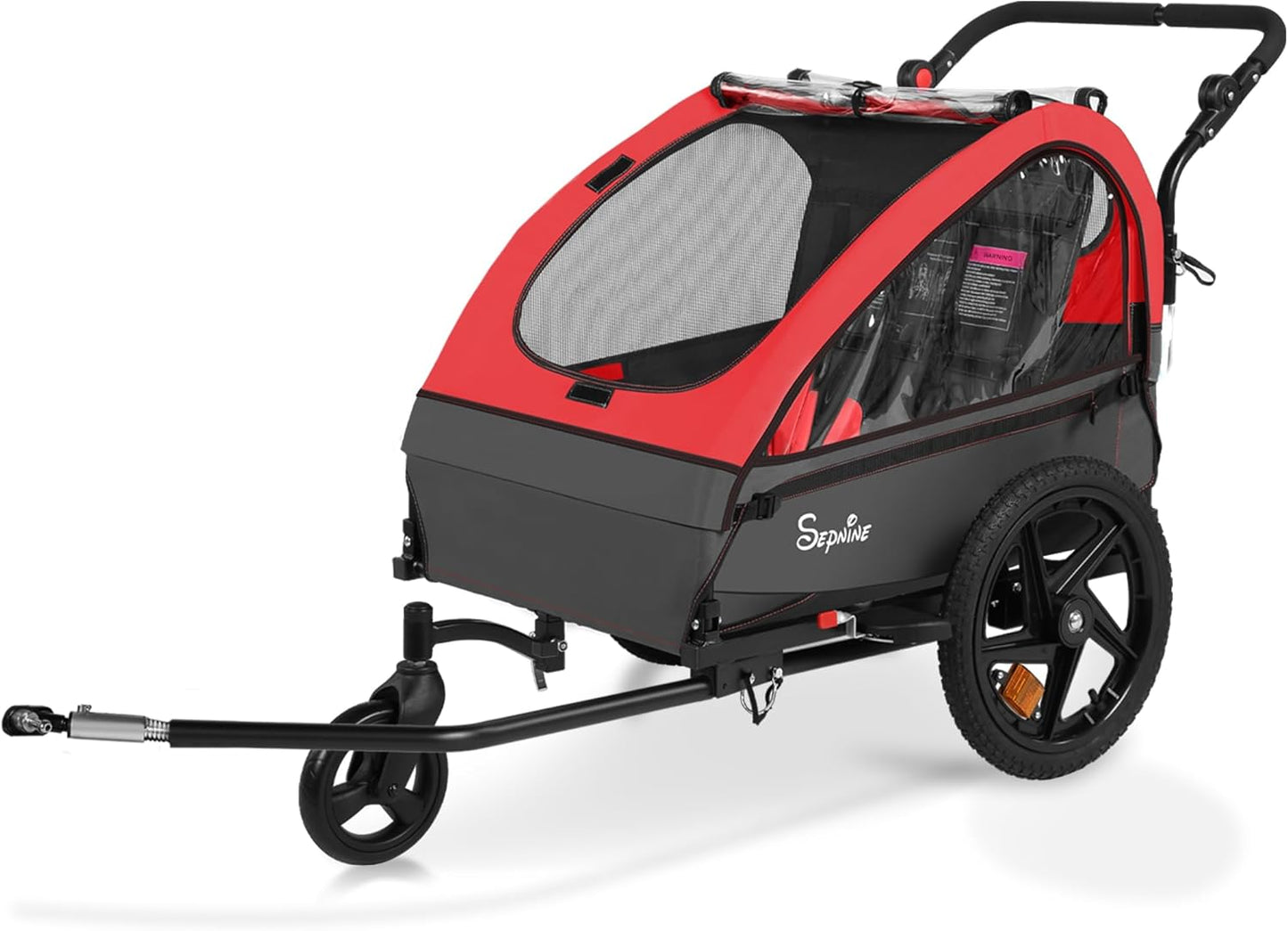 Sepnine Kids Bike Trailer: 2-in-1 Canopy Carrier for Fun