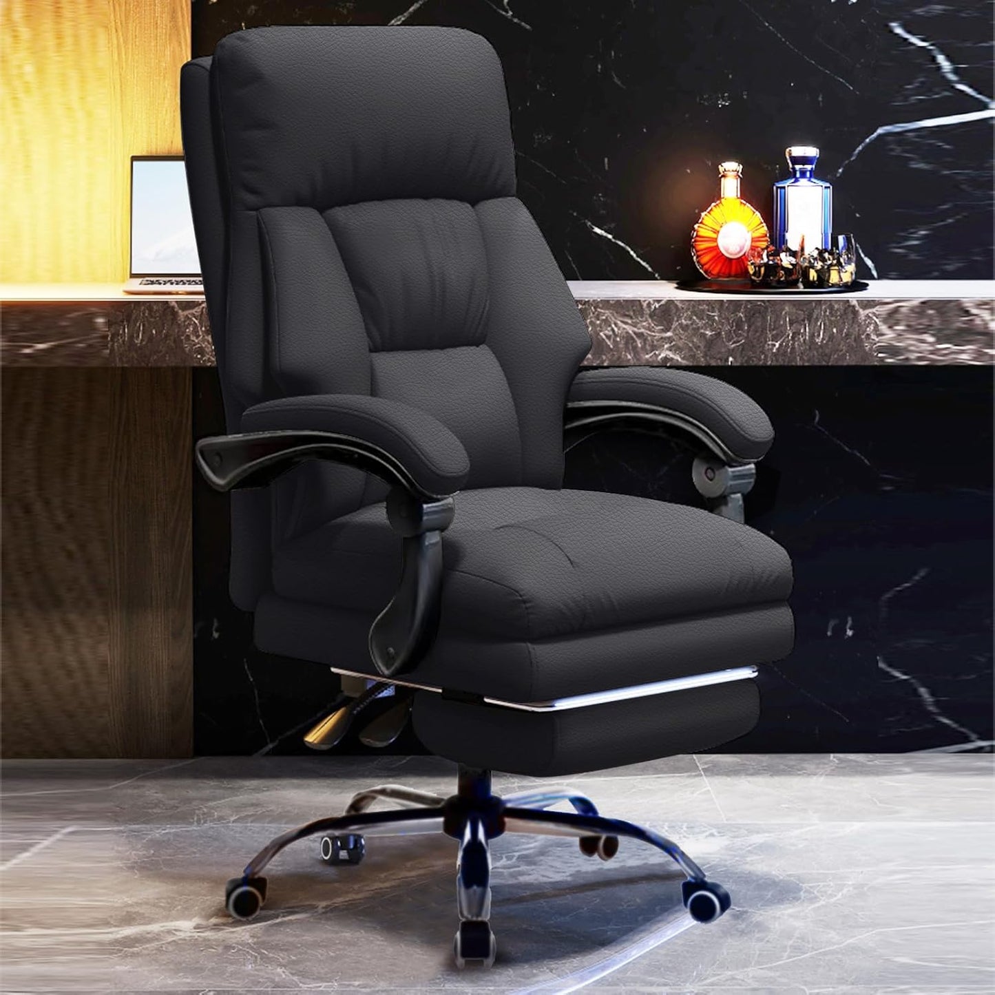 Executive Office Chair with Foot Rest for Ultimate Comfort