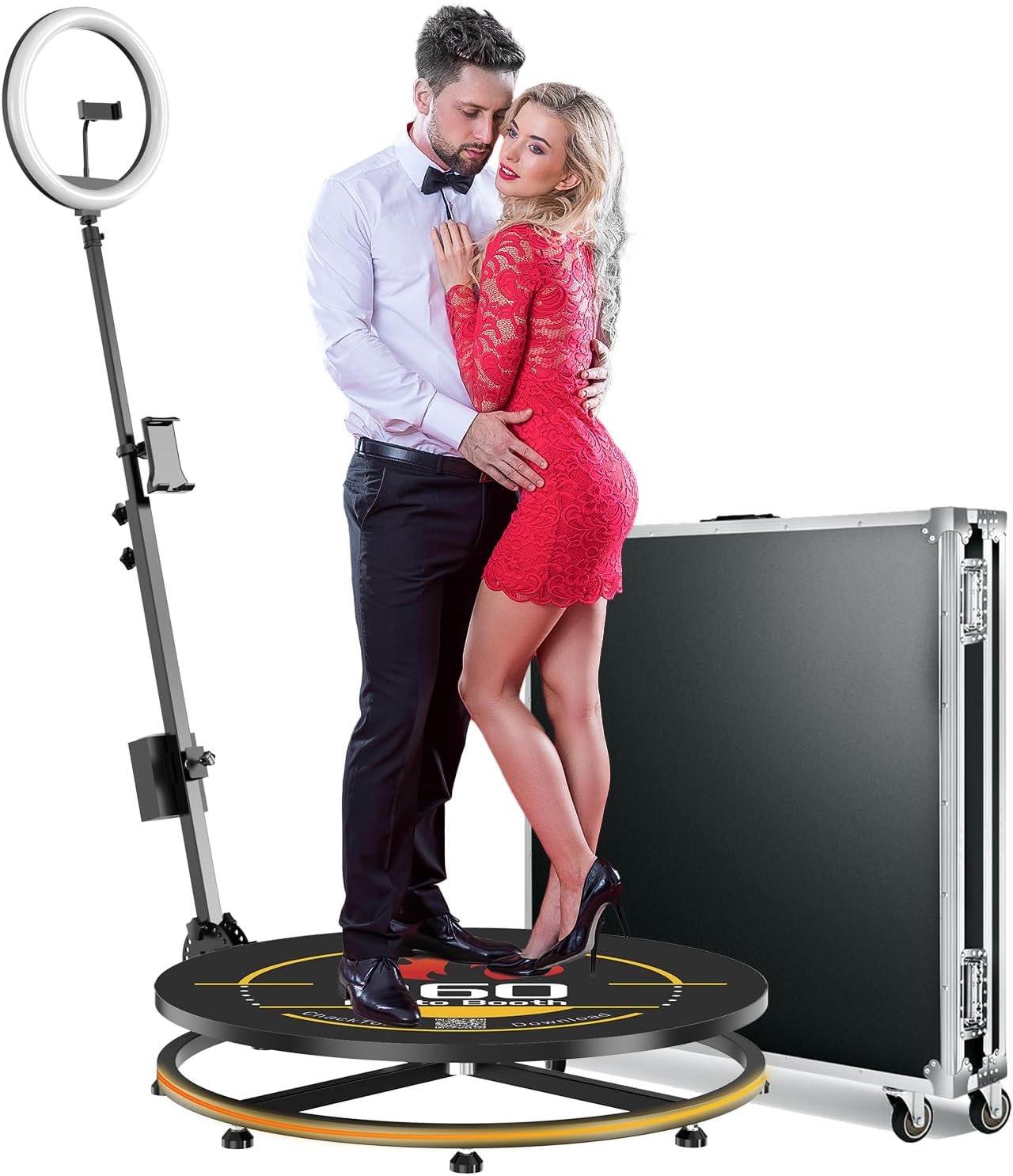 360 Photo Booth for Parties with Remote Control and Flight Case
