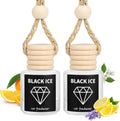 Car Air Freshener Diffuser - Long-Lasting Hanging Scent (Black Ice)