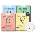 Rael Face Mask Skin Care Variety Pack - 20 Bamboo Sheet Masks