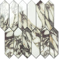 Vamos Tile Glossy Marble Purple Hexagon Peel and Stick Backsplash
