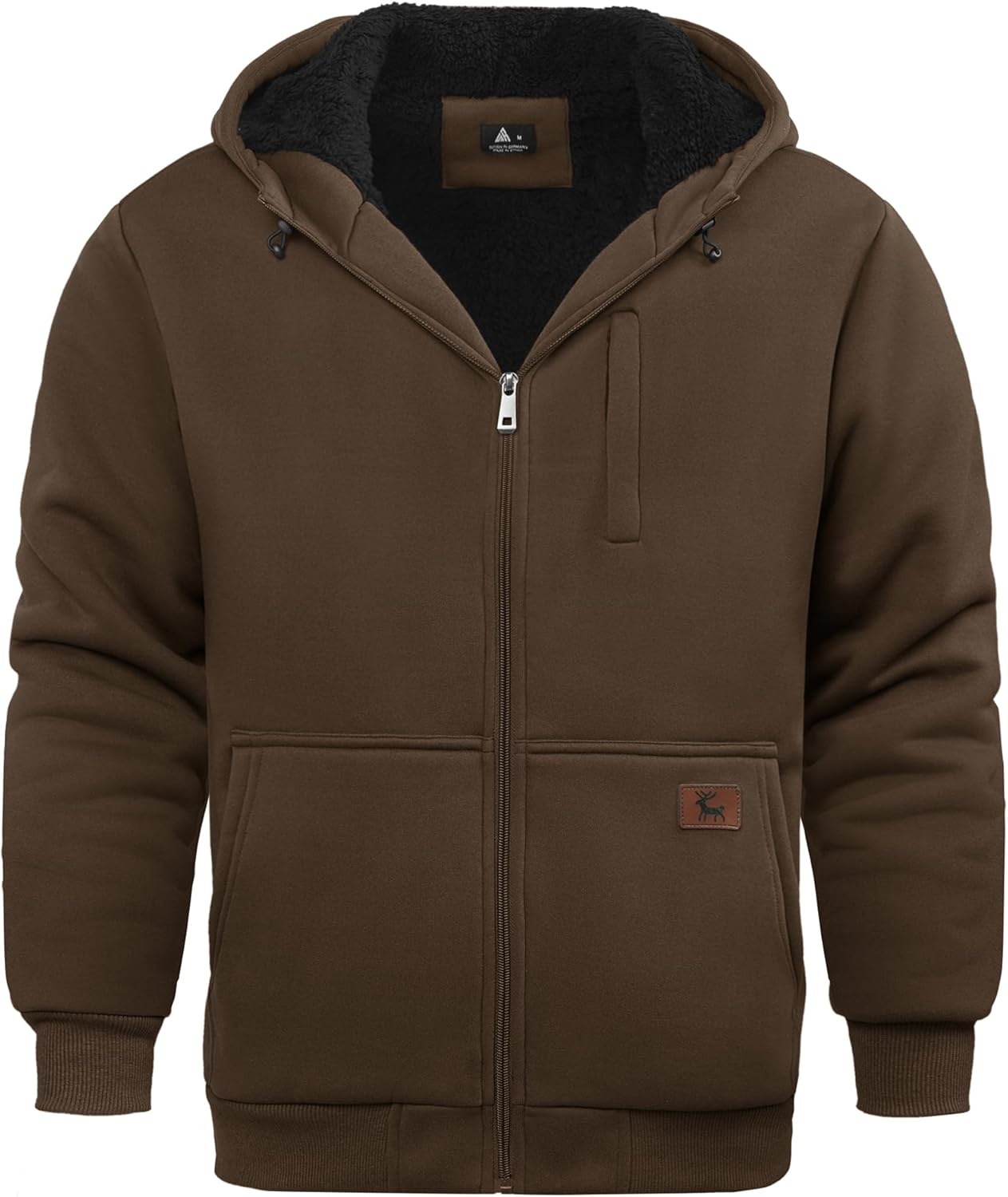 GEEK LIGHTING Heavyweight Fleece Hoodie for Men - Full Zip Up