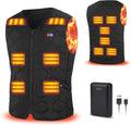 Heated Vest for Men with 12-Zone Carbon Fiber Heating - Lightweight