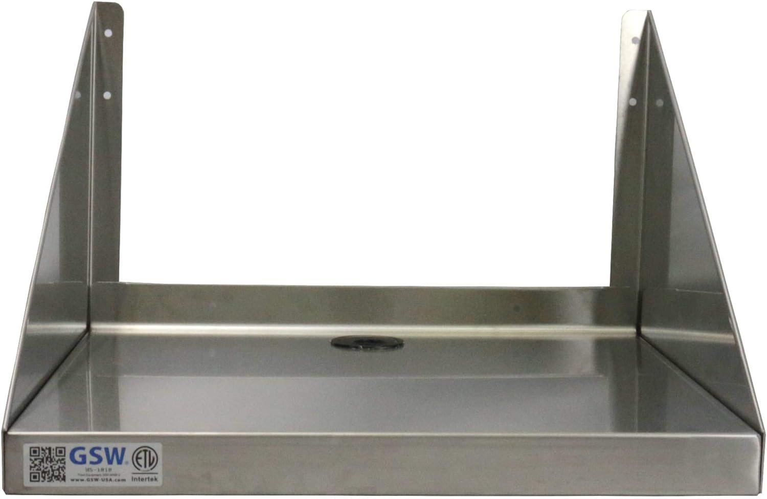 GSW Stainless Steel Microwave Wall Shelf | NSF Approved
