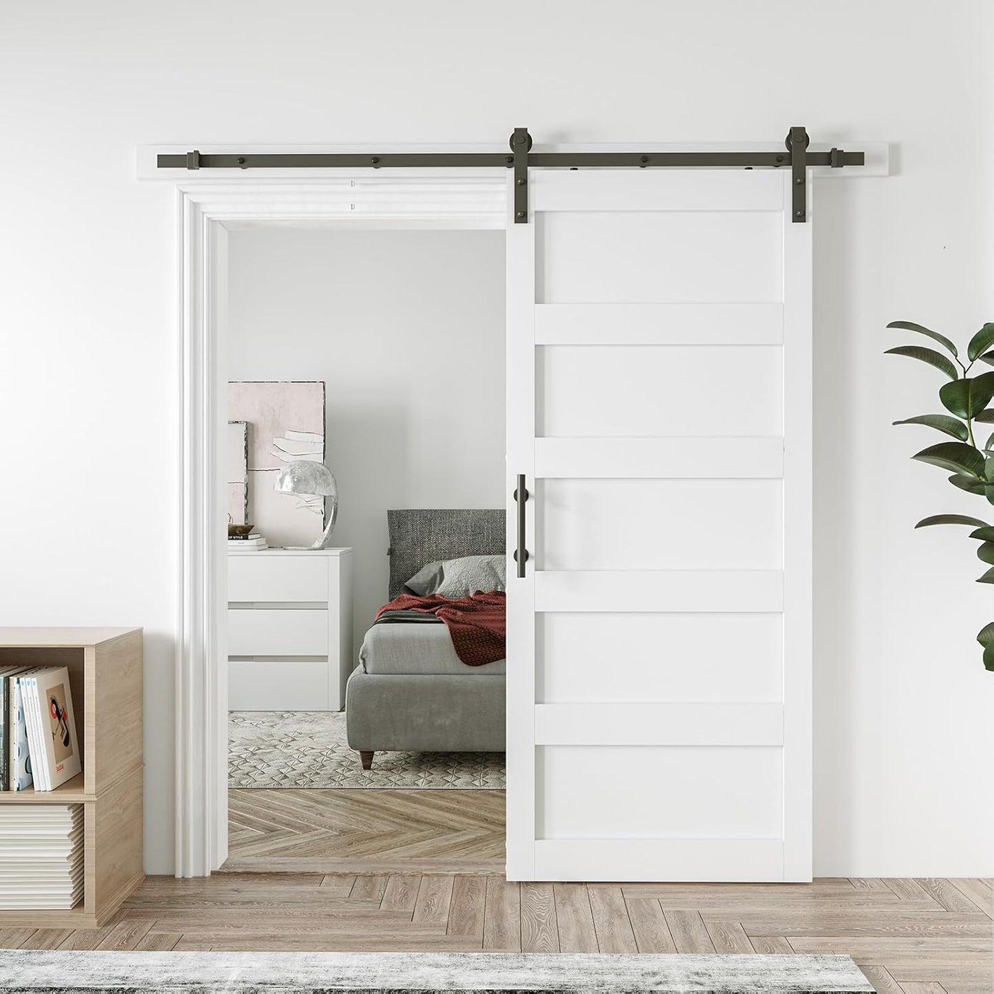 42in x 84in Sliding Barn Door with Hardware Kit for Easy Setup