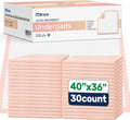 MKISS Extra Large Bed Pads 40in x 36in - Heavy Duty Absorbent