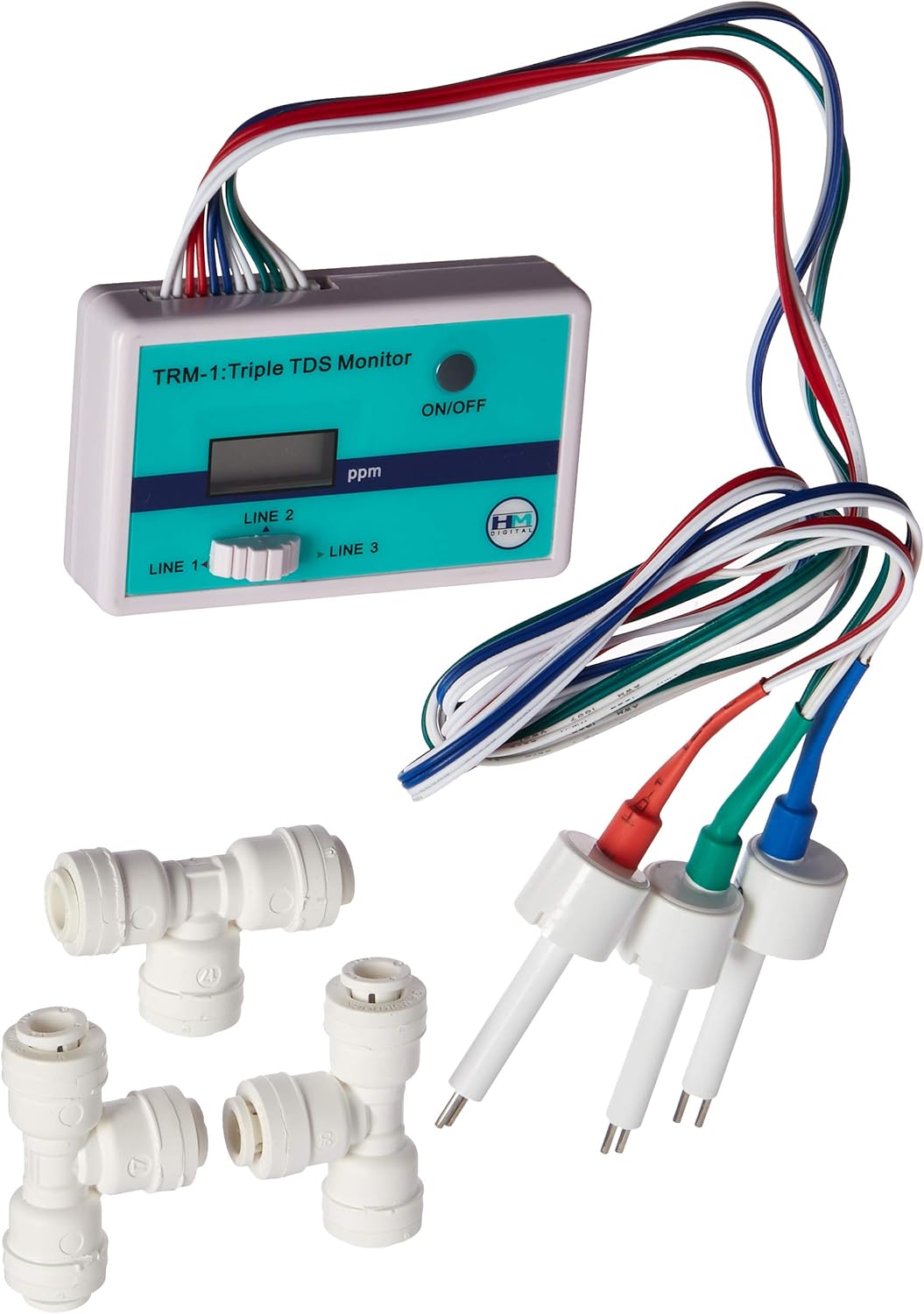 HM Digital Triple Inline RO/DI TDS Monitor for Accurate Readings