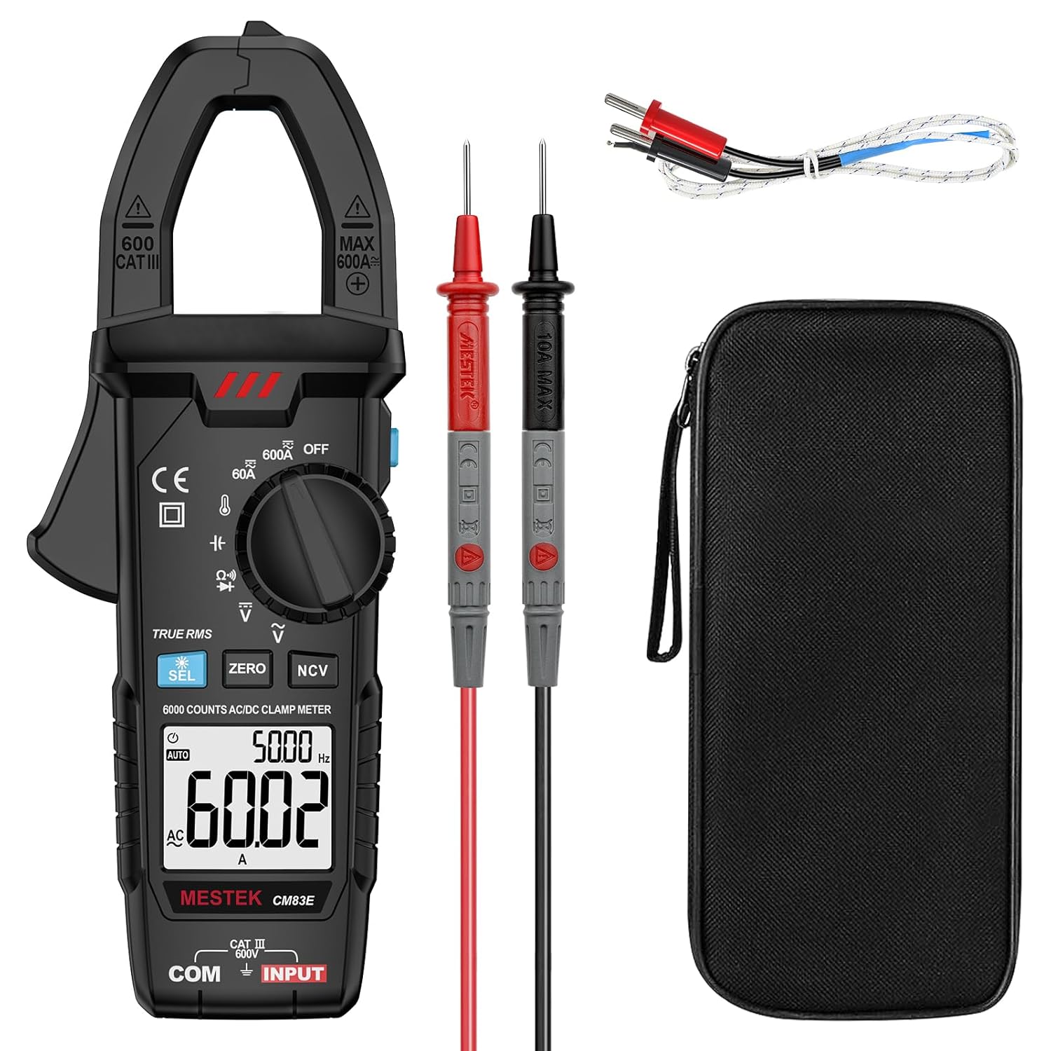 MESTEK Digital Clamp Meter: Accurate Voltage and Current Tester