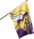FOCO NFL Double Sided Team Logo Vertical Flag - Vibrant Outdoor Fan