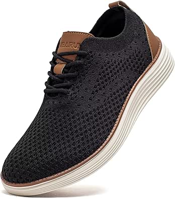 GUBARUN Men's Oxfords Shoes: Stylish Knit Dress Sneakers